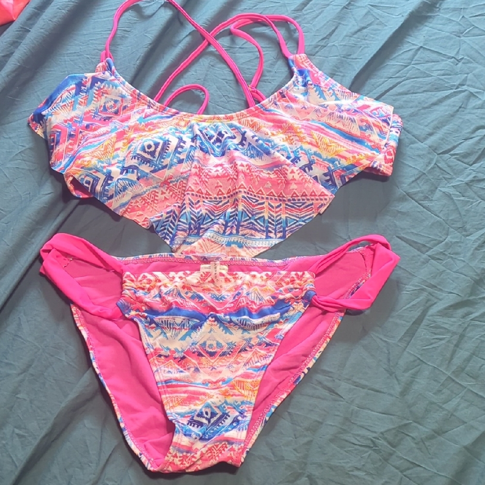 Rampage Tropical Print Bikini